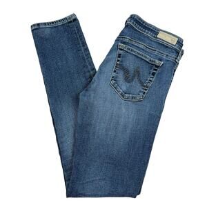 AG Adriano Goldschmied The Stilt Cigarette Jeans Low Rise Ankle Skinny Size 27